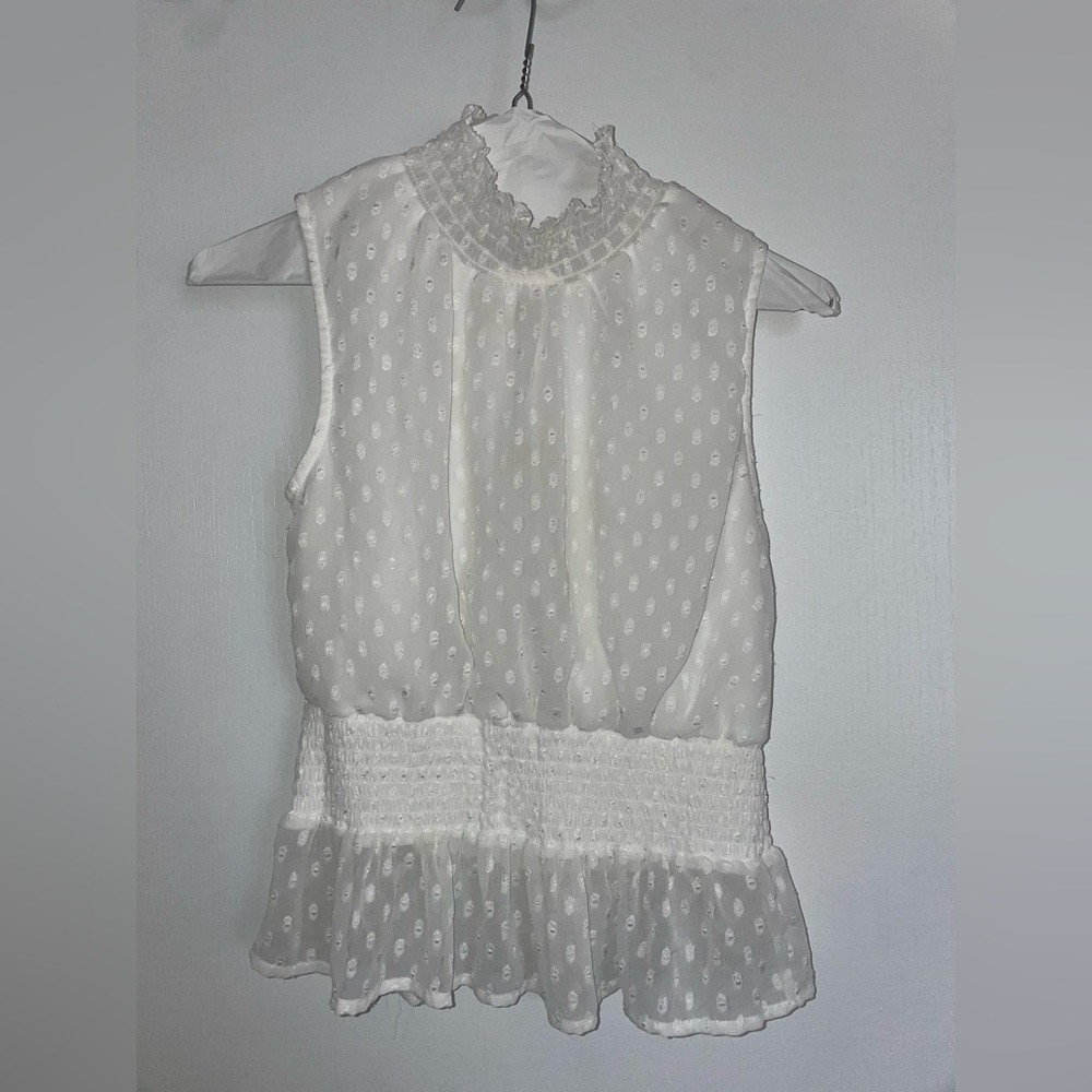 White Slight Cropped Tank